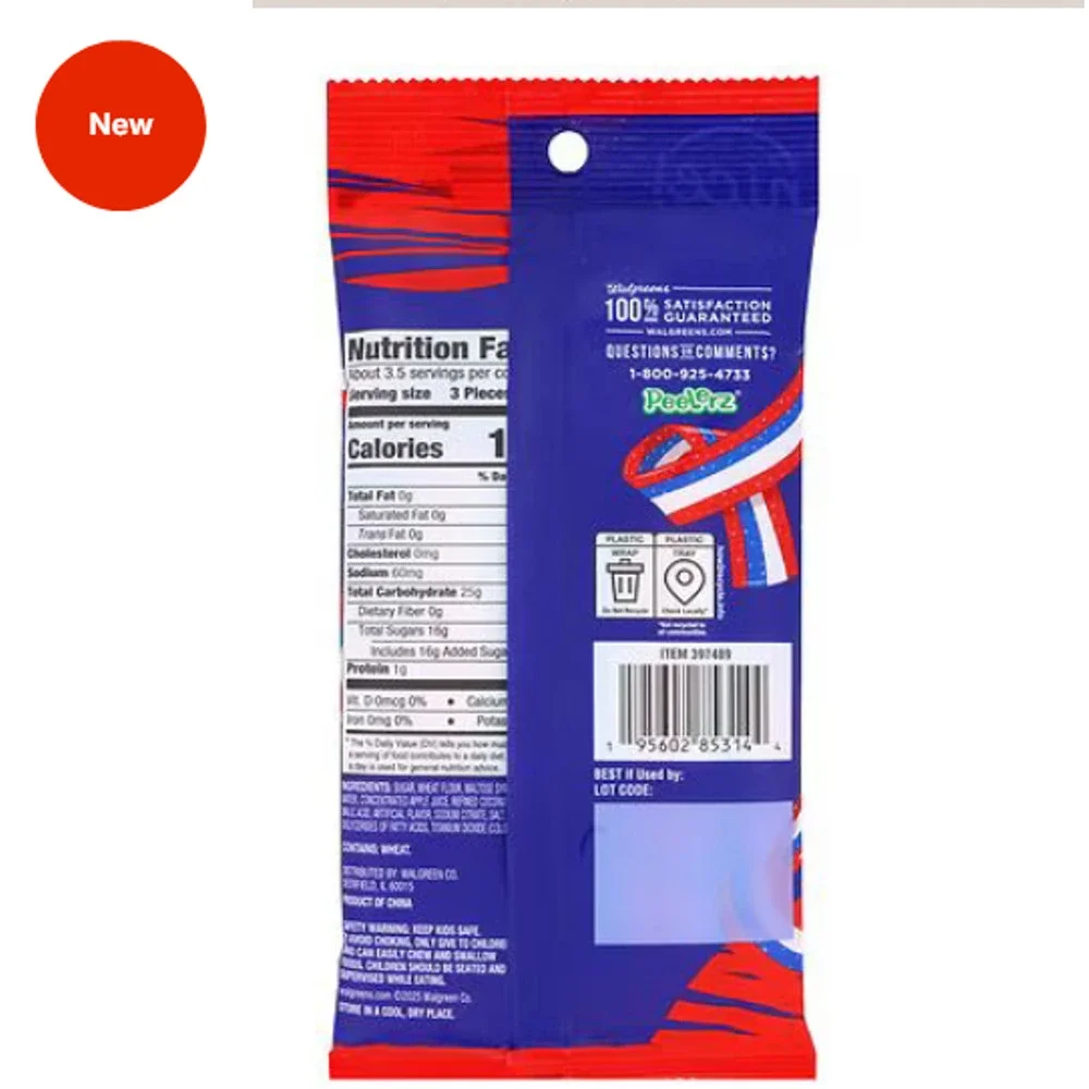 Nice! Sour Belts Candy Walgreens Viral Candy TikTok 3.53oz Bag